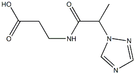 3-[2-(1H-1,2,4-triazol-1-yl)propanamido]propanoic acid Struktur