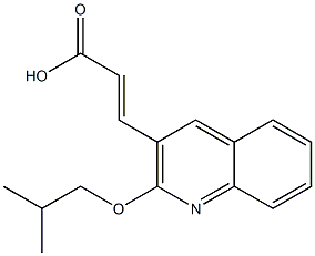 3-[2-(2-methylpropoxy)quinolin-3-yl]prop-2-enoic acid Struktur