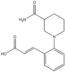 3-[2-(3-carbamoylpiperidin-1-yl)phenyl]prop-2-enoic acid Struktur