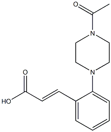 3-[2-(4-acetylpiperazin-1-yl)phenyl]prop-2-enoic acid Struktur