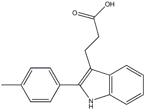 3-[2-(4-methylphenyl)-1H-indol-3-yl]propanoic acid Struktur