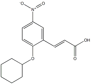 3-[2-(cyclohexyloxy)-5-nitrophenyl]prop-2-enoic acid Struktur