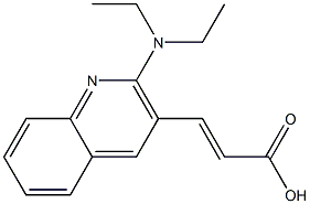 3-[2-(diethylamino)quinolin-3-yl]prop-2-enoic acid Struktur