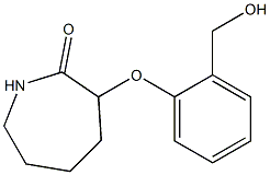 3-[2-(hydroxymethyl)phenoxy]azepan-2-one Struktur