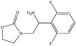 3-[2-amino-2-(2,6-difluorophenyl)ethyl]-1,3-oxazolidin-2-one Struktur