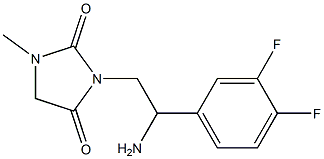 3-[2-amino-2-(3,4-difluorophenyl)ethyl]-1-methylimidazolidine-2,4-dione Struktur