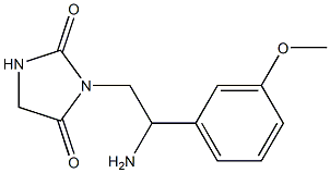 3-[2-amino-2-(3-methoxyphenyl)ethyl]imidazolidine-2,4-dione Struktur