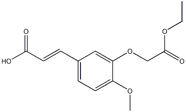 3-[3-(2-ethoxy-2-oxoethoxy)-4-methoxyphenyl]prop-2-enoic acid Struktur