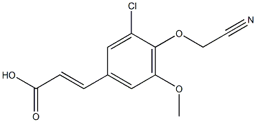 3-[3-chloro-4-(cyanomethoxy)-5-methoxyphenyl]prop-2-enoic acid Struktur