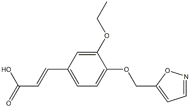 3-[3-ethoxy-4-(1,2-oxazol-5-ylmethoxy)phenyl]prop-2-enoic acid Struktur