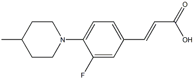 3-[3-fluoro-4-(4-methylpiperidin-1-yl)phenyl]prop-2-enoic acid Struktur