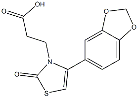 3-[4-(1,3-benzodioxol-5-yl)-2-oxo-1,3-thiazol-3(2H)-yl]propanoic acid Struktur