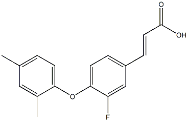 3-[4-(2,4-dimethylphenoxy)-3-fluorophenyl]prop-2-enoic acid Struktur