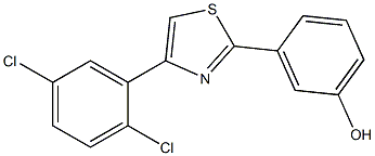 3-[4-(2,5-dichlorophenyl)-1,3-thiazol-2-yl]phenol Struktur