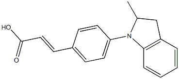 3-[4-(2-methyl-2,3-dihydro-1H-indol-1-yl)phenyl]prop-2-enoic acid Struktur