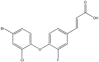 3-[4-(4-bromo-2-chlorophenoxy)-3-fluorophenyl]prop-2-enoic acid Struktur