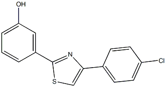 3-[4-(4-chlorophenyl)-1,3-thiazol-2-yl]phenol Struktur