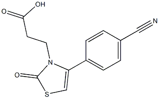 3-[4-(4-cyanophenyl)-2-oxo-1,3-thiazol-3(2H)-yl]propanoic acid Struktur