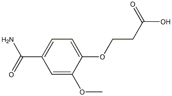 3-[4-(aminocarbonyl)-2-methoxyphenoxy]propanoic acid Struktur