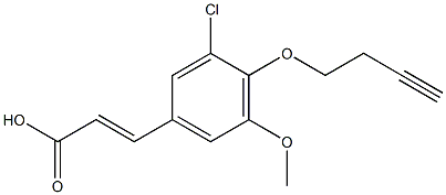 3-[4-(but-3-yn-1-yloxy)-3-chloro-5-methoxyphenyl]prop-2-enoic acid Struktur