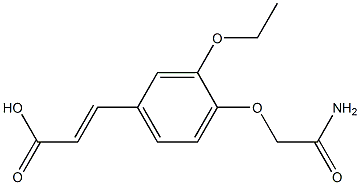 3-[4-(carbamoylmethoxy)-3-ethoxyphenyl]prop-2-enoic acid Struktur