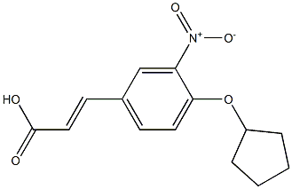 3-[4-(cyclopentyloxy)-3-nitrophenyl]prop-2-enoic acid Struktur