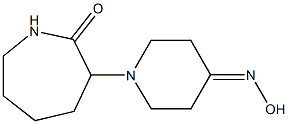 3-[4-(hydroxyimino)piperidin-1-yl]azepan-2-one Struktur