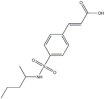 3-[4-(pentan-2-ylsulfamoyl)phenyl]prop-2-enoic acid Struktur