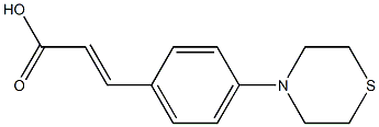 3-[4-(thiomorpholin-4-yl)phenyl]prop-2-enoic acid Struktur