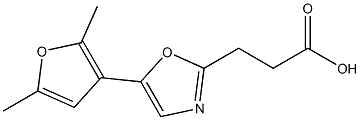 3-[5-(2,5-dimethylfuran-3-yl)-1,3-oxazol-2-yl]propanoic acid Struktur