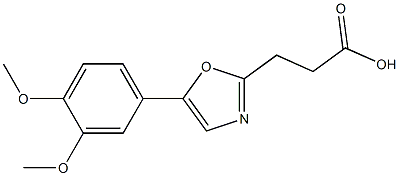 3-[5-(3,4-dimethoxyphenyl)-1,3-oxazol-2-yl]propanoic acid Struktur