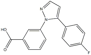 3-[5-(4-fluorophenyl)-1H-pyrazol-1-yl]benzoic acid Struktur