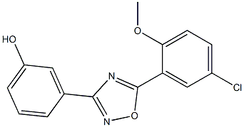 3-[5-(5-chloro-2-methoxyphenyl)-1,2,4-oxadiazol-3-yl]phenol Struktur