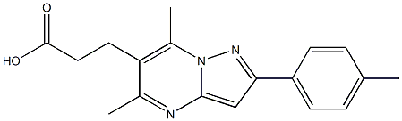 3-[5,7-dimethyl-2-(4-methylphenyl)pyrazolo[1,5-a]pyrimidin-6-yl]propanoic acid Struktur