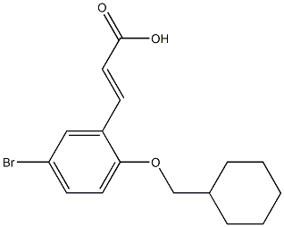 3-[5-bromo-2-(cyclohexylmethoxy)phenyl]prop-2-enoic acid Struktur