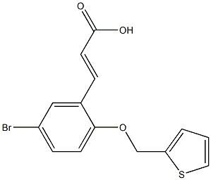 3-[5-bromo-2-(thiophen-2-ylmethoxy)phenyl]prop-2-enoic acid Struktur