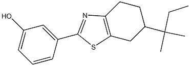 3-[6-(2-methylbutan-2-yl)-4,5,6,7-tetrahydro-1,3-benzothiazol-2-yl]phenol Struktur