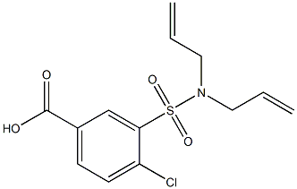 3-[bis(prop-2-en-1-yl)sulfamoyl]-4-chlorobenzoic acid Struktur