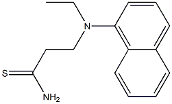 3-[ethyl(naphthalen-1-yl)amino]propanethioamide Struktur