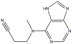 3-[methyl(7H-purin-6-yl)amino]propanenitrile Struktur