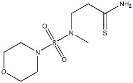 3-[methyl(morpholine-4-sulfonyl)amino]propanethioamide Struktur