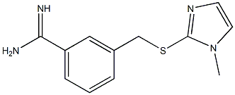 3-{[(1-methyl-1H-imidazol-2-yl)sulfanyl]methyl}benzene-1-carboximidamide Struktur