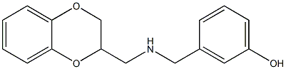 3-{[(2,3-dihydro-1,4-benzodioxin-2-ylmethyl)amino]methyl}phenol Struktur