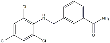 3-{[(2,4,6-trichlorophenyl)amino]methyl}benzamide Struktur