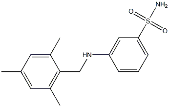 3-{[(2,4,6-trimethylphenyl)methyl]amino}benzene-1-sulfonamide Struktur