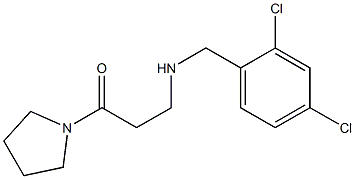 3-{[(2,4-dichlorophenyl)methyl]amino}-1-(pyrrolidin-1-yl)propan-1-one Struktur