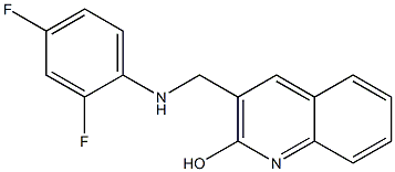 3-{[(2,4-difluorophenyl)amino]methyl}quinolin-2-ol Struktur