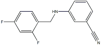 3-{[(2,4-difluorophenyl)methyl]amino}benzonitrile Struktur