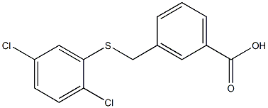 3-{[(2,5-dichlorophenyl)sulfanyl]methyl}benzoic acid Struktur