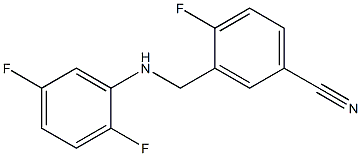 3-{[(2,5-difluorophenyl)amino]methyl}-4-fluorobenzonitrile Struktur